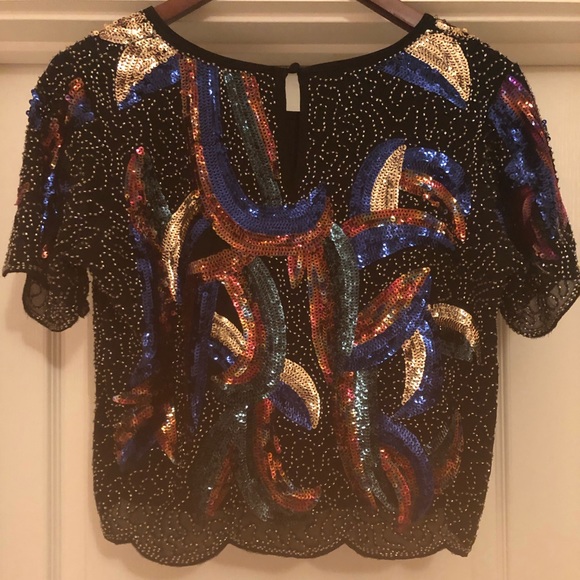 Beaded Crop Top - Picture 2 of 2